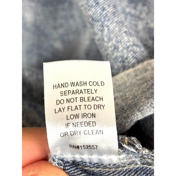 Baevely Womens Plus 3XL Blue Washed Denim Button Up Short Sleeve Jean Romper NWT - Picture 5 of 6